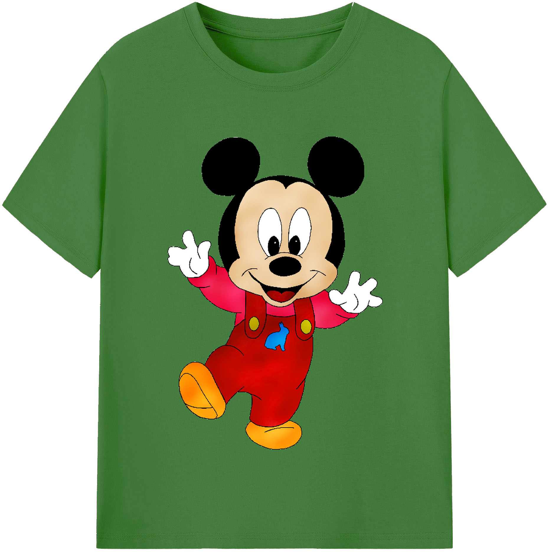 （画像用） ミッキーマウス Mickey Mouse レディースカジュアルプリントTシャツ（綿100％）